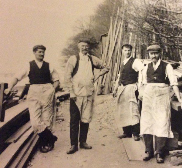 William Crossfield and workforce, Beach Walk Boatyard, Arnside a